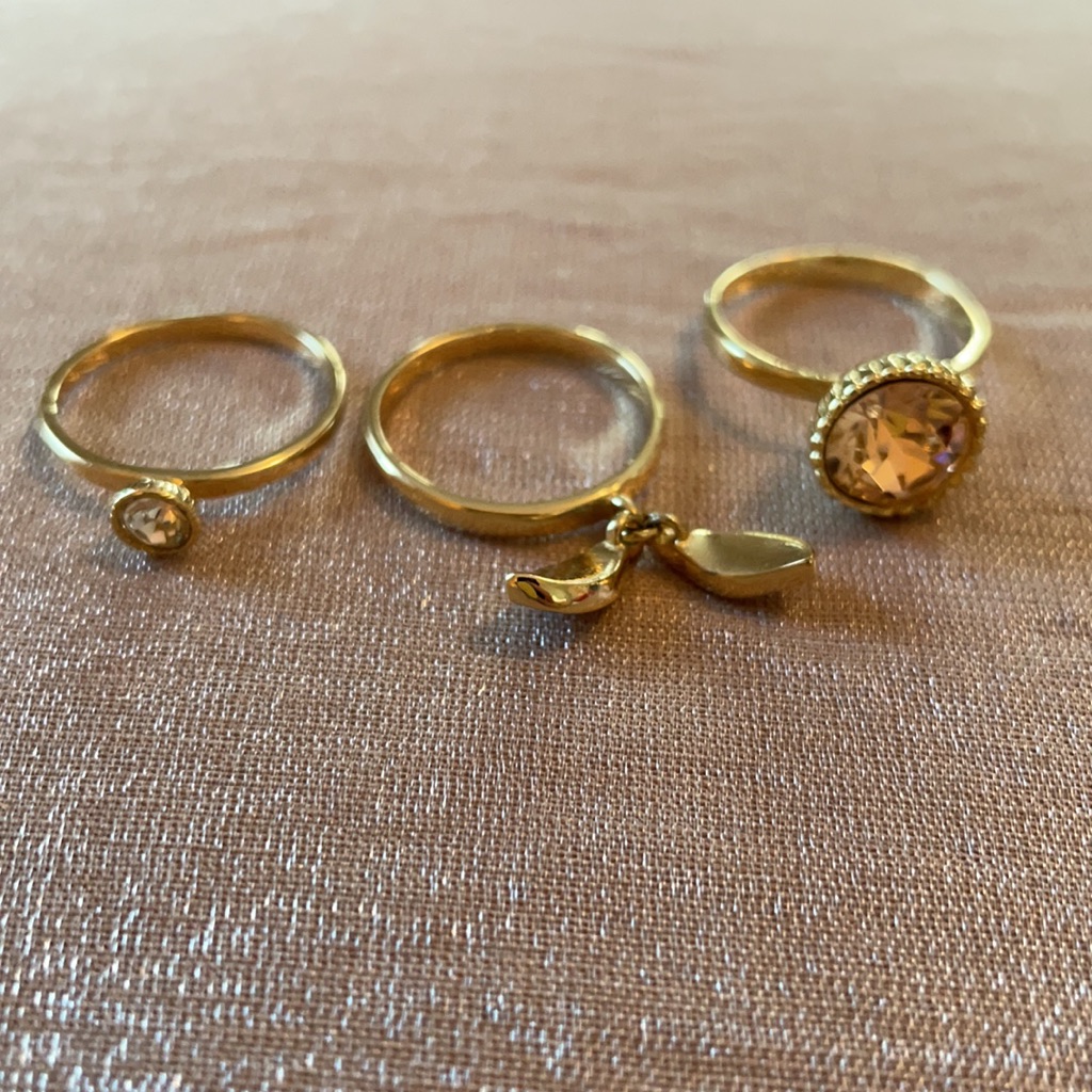 Gold Three Ring Set